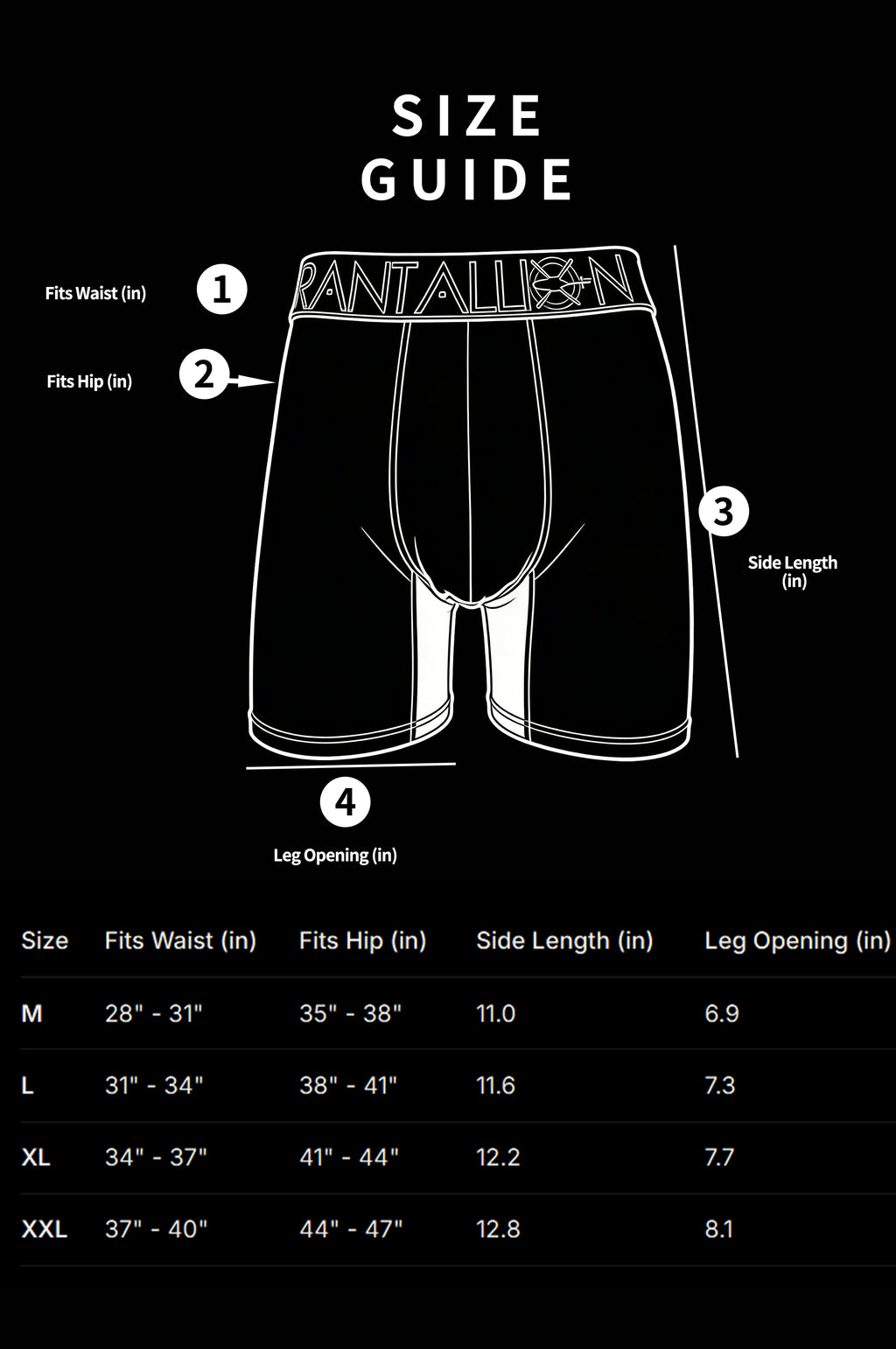 Bamboo Briefs Black (Long)