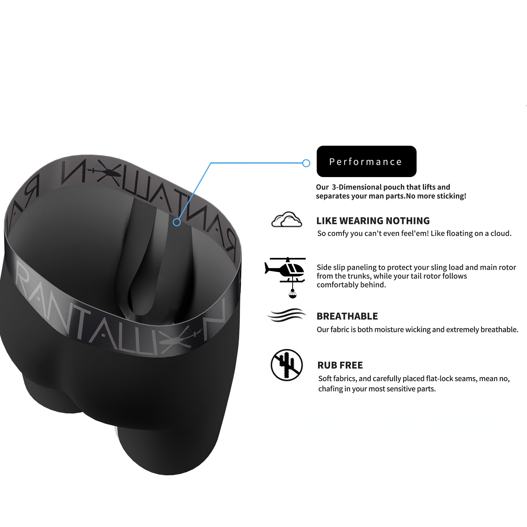 Bamboo Briefs Black (Long)